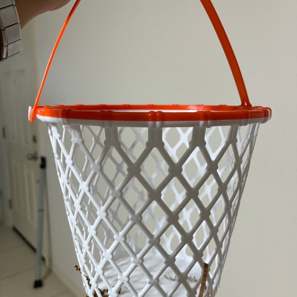 Orange and White Hanging Basketball basket